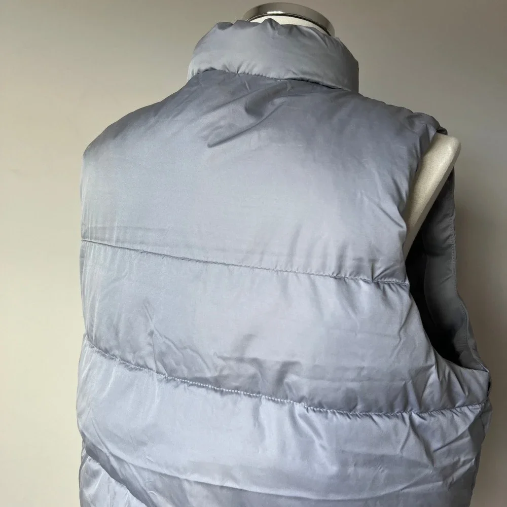 Reebok Puffer Vest Lightweight Full Zip Outerwear Grey Men's Plus XL OMRD143 NEW